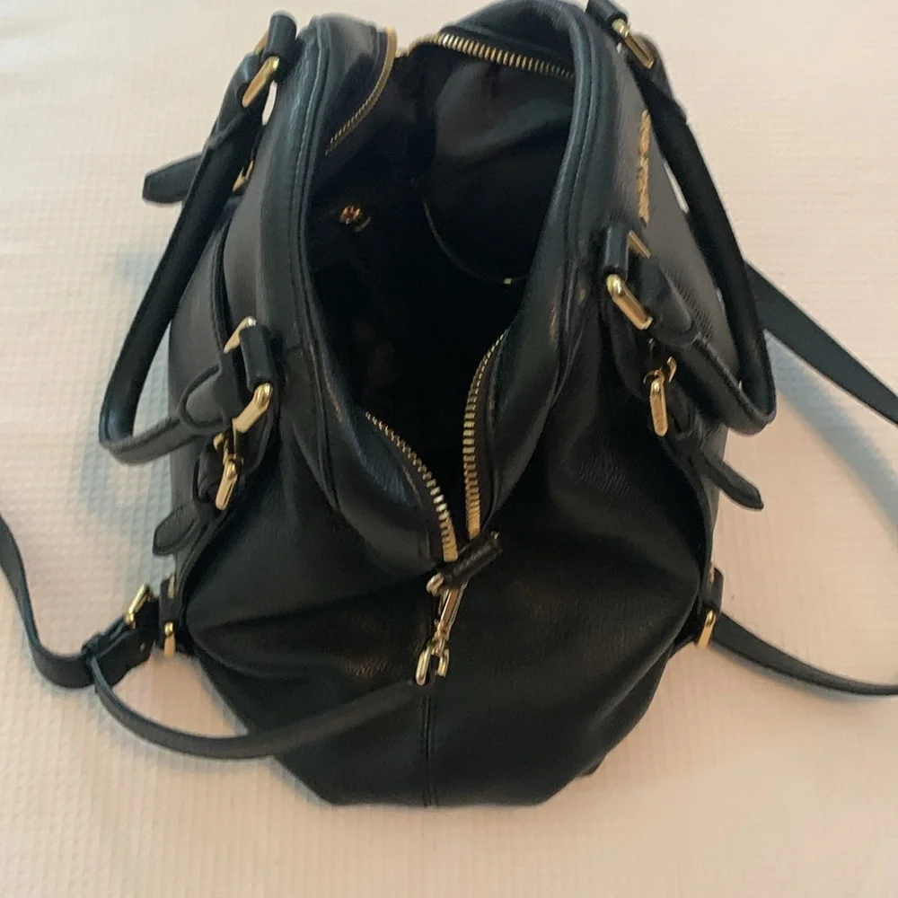 Michael Kors soft black leather shoulder bag